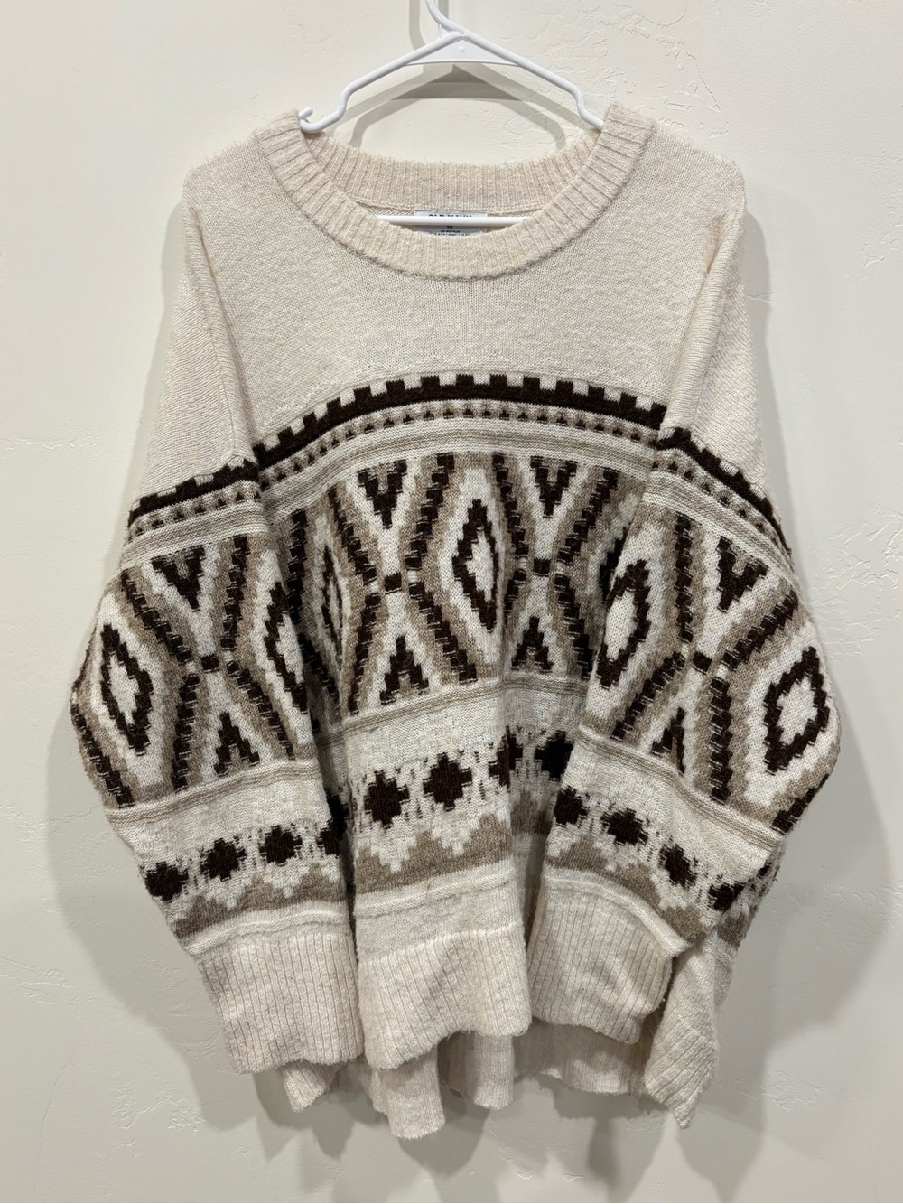 Old Navy Cream Ribbed Knit Sweater